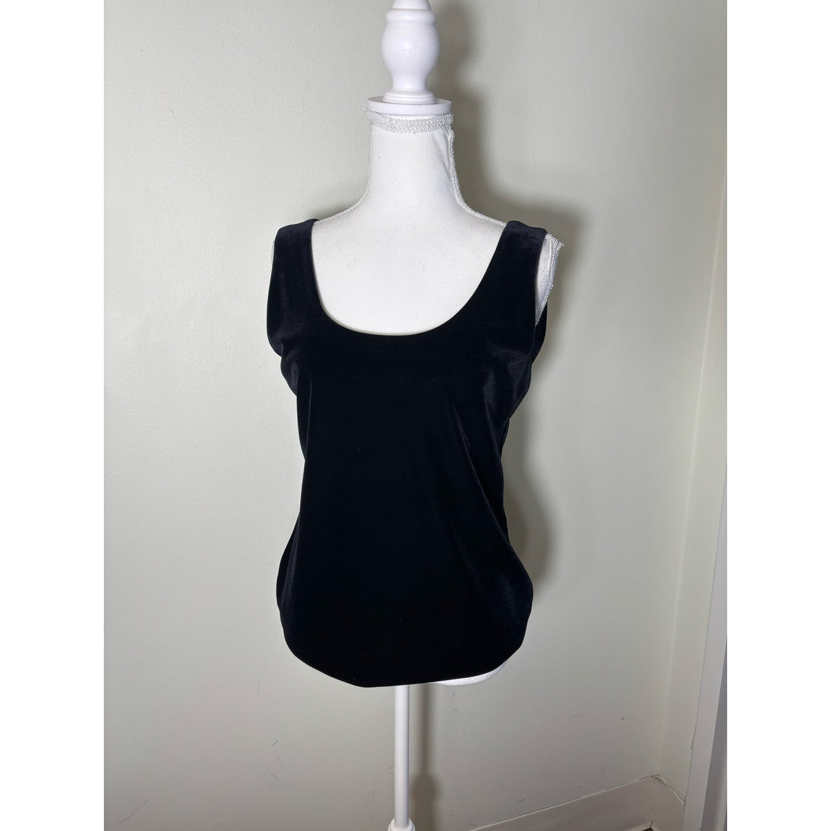 En Francais Black Velour Shell and Pants Set Sz S