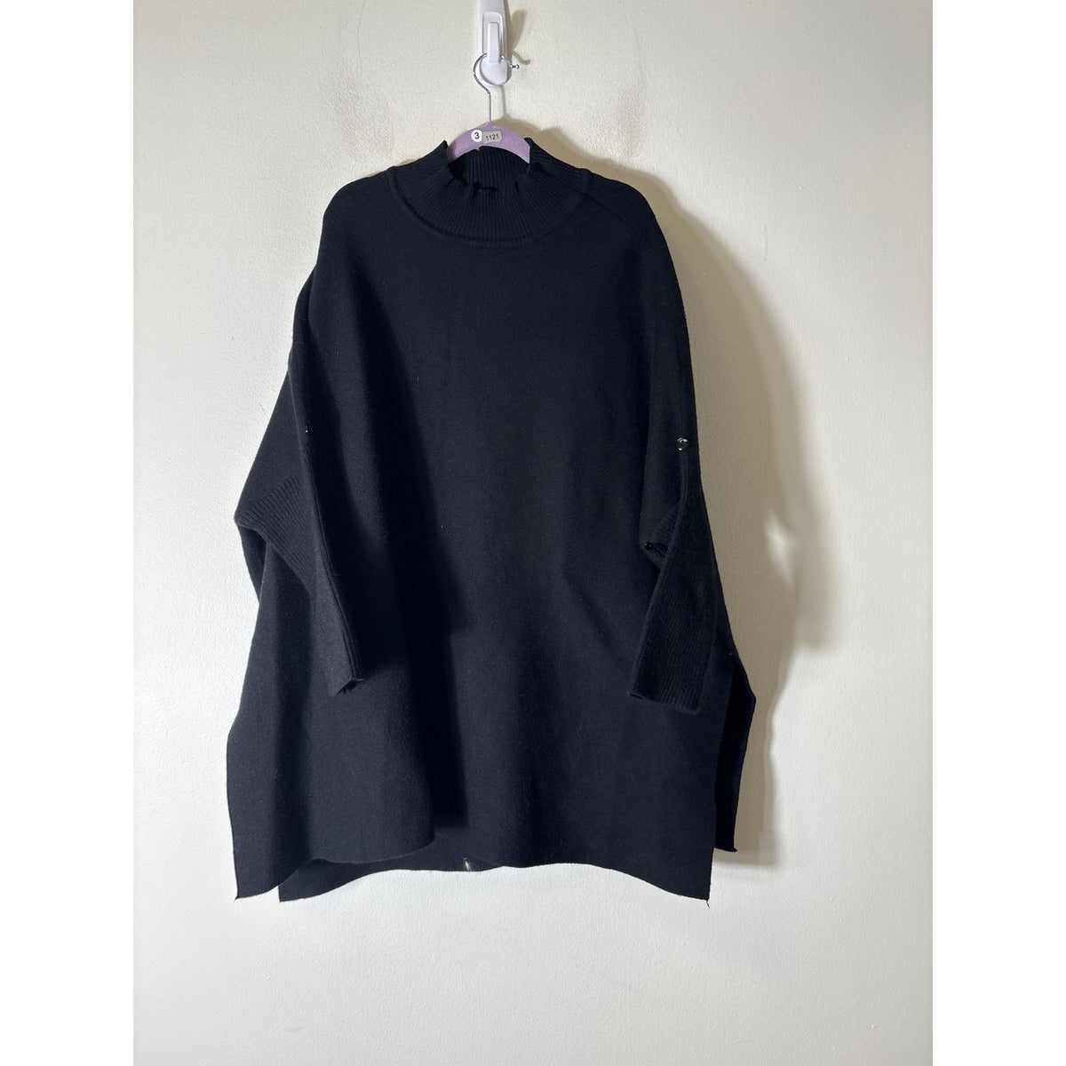 Kelli Kouri Black Long Sleeve Mock Neck Sweater Sz OS