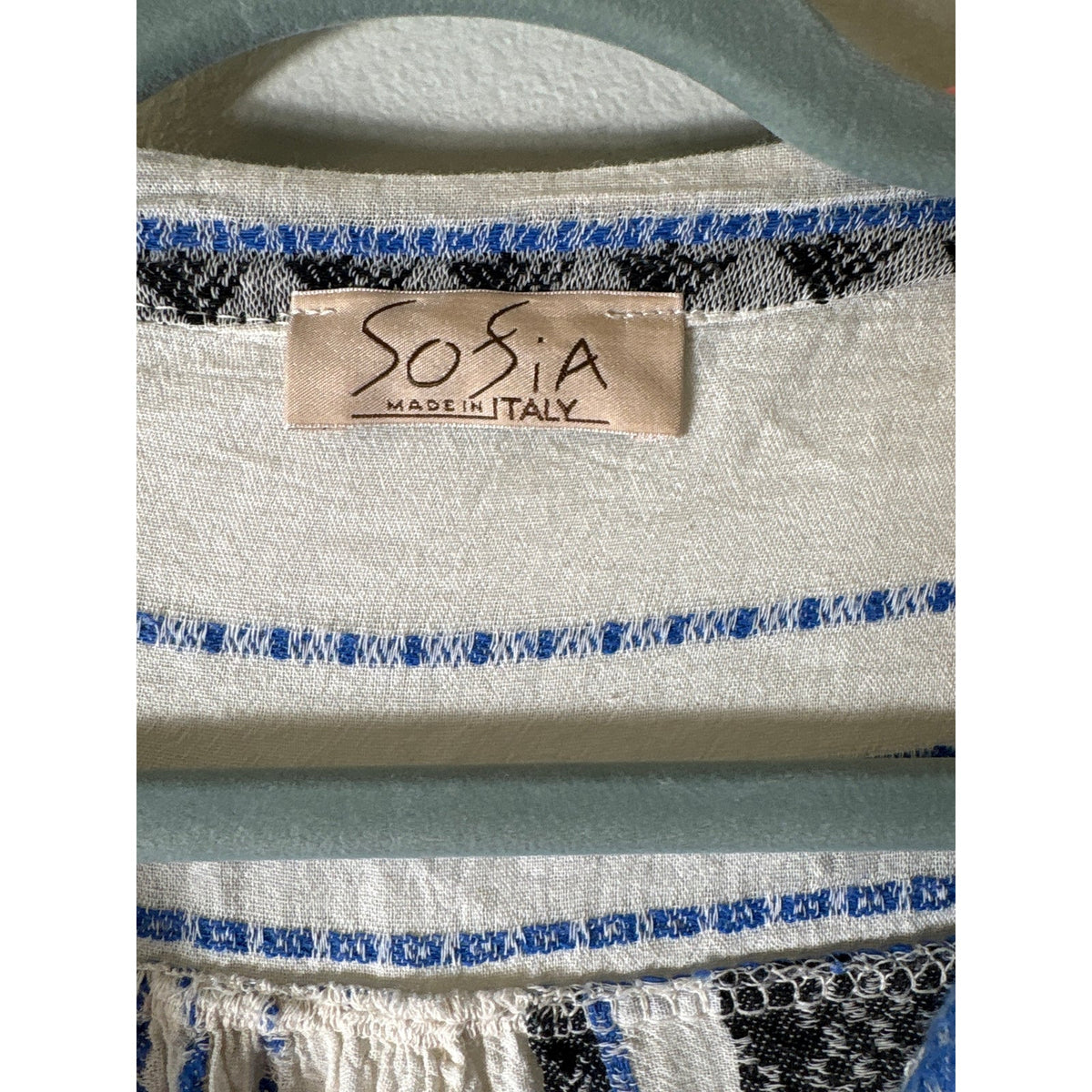 Sohia Made in Italy Multicolor 3/4 Sleeve Baby Doll Mini Dress Sz S