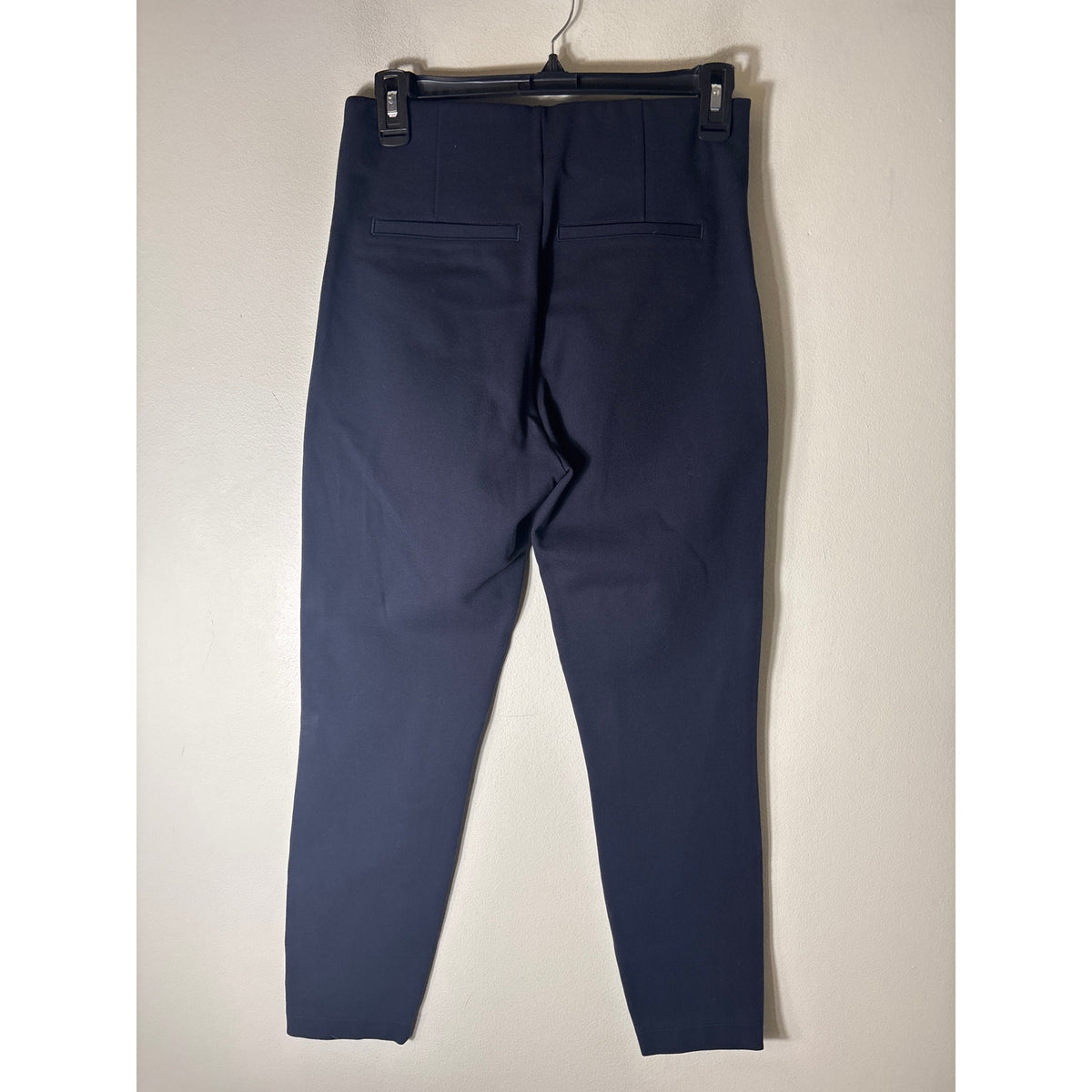 Spanx Navy Blue Straight Leg Pull On Ankle Pants sz M