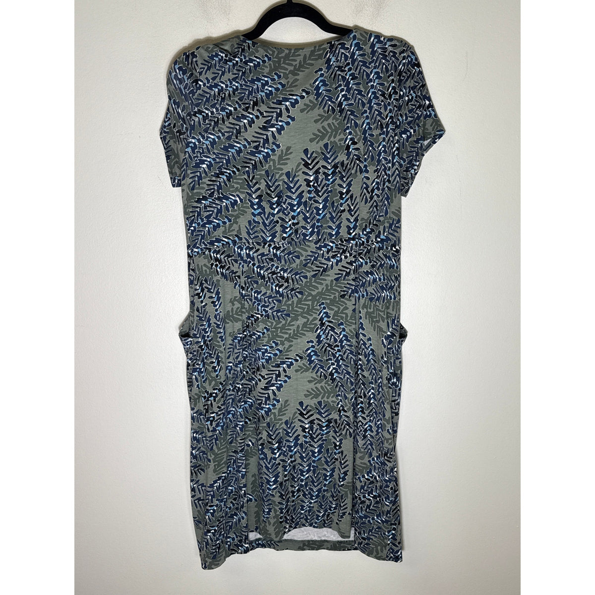 Nic + Zoe Green Short Sleeve Knee Length Sheath Dress Sz L