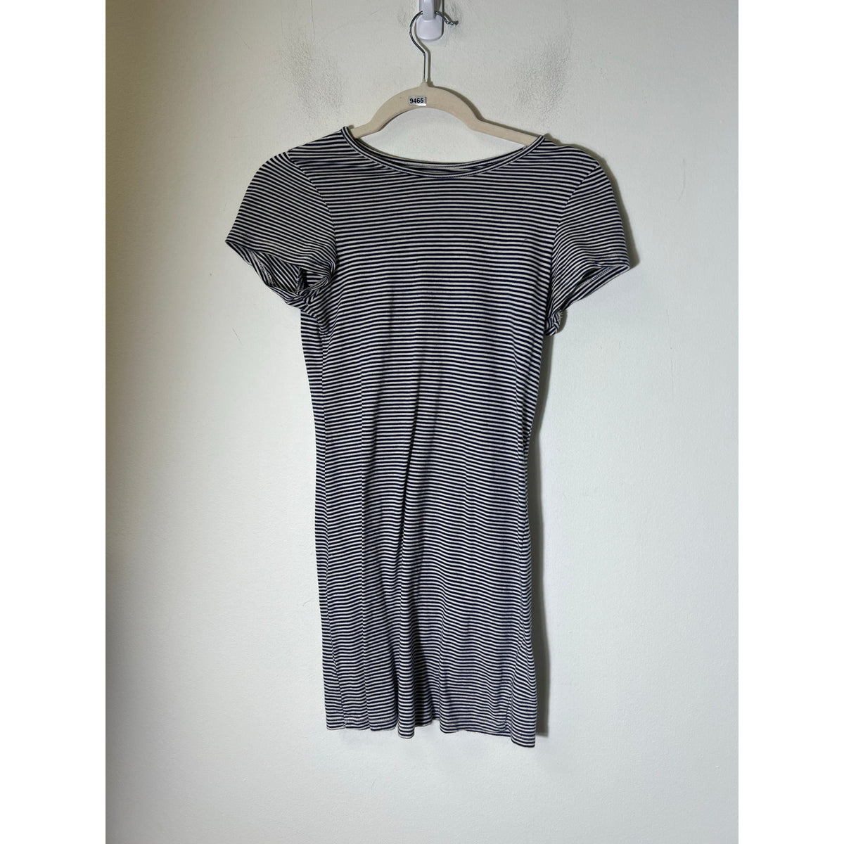 By Corpus Navy White Stripe Short Sleeve T shirt Dress Sz SP