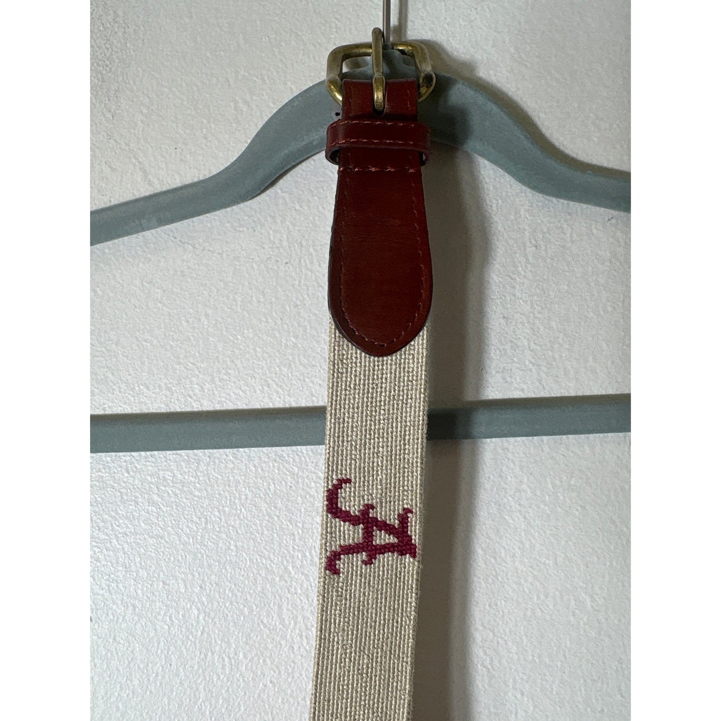 Mens Smathers and Branson Hand Stitched "A" Alabama Belt Sz 44