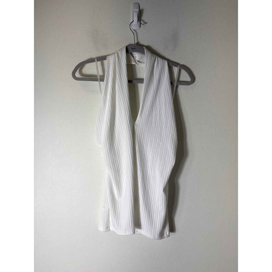 Ann Taylor White Halter Top Sz s
