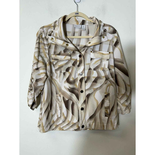 Zenergy By Chicos Off White Button Up Jacket Sz 0 (XS)