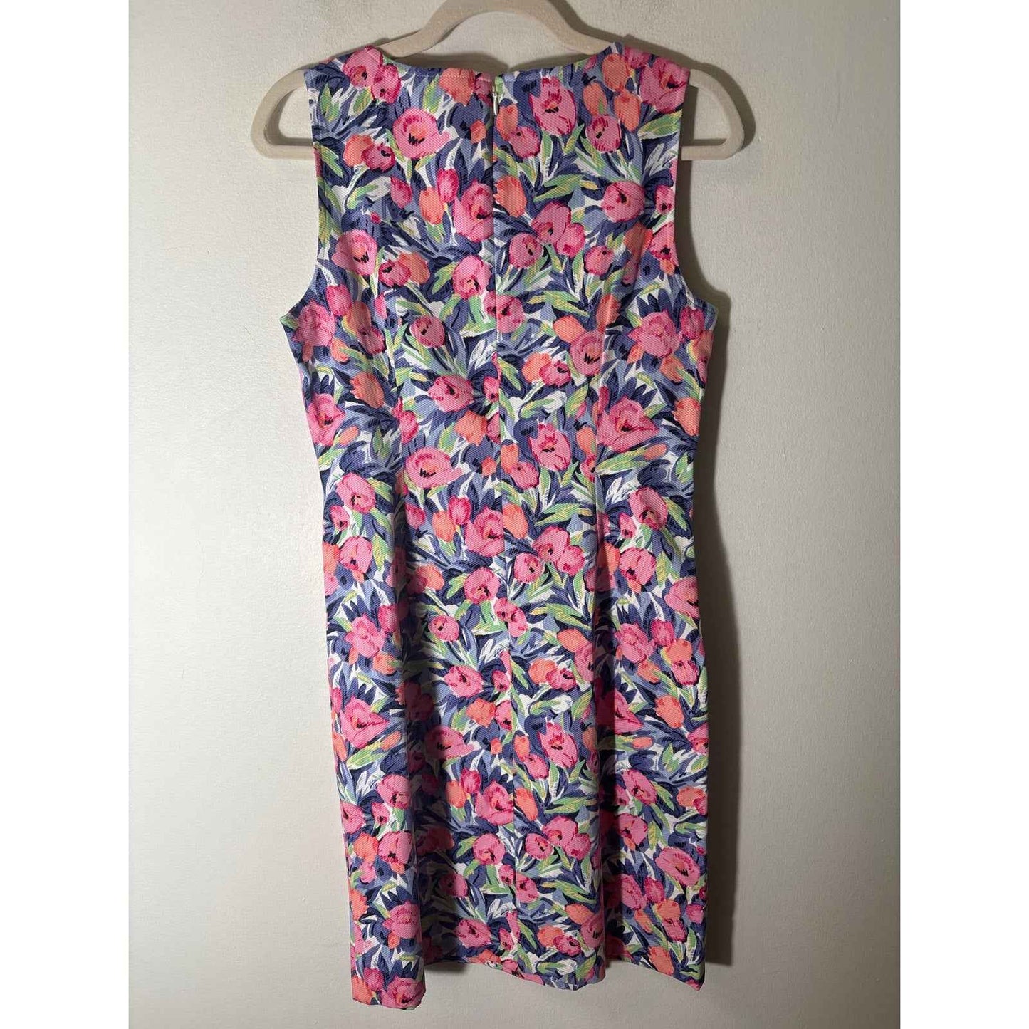 Talbots Pink Tulip Shift Sleeveless Dress Sz 8P