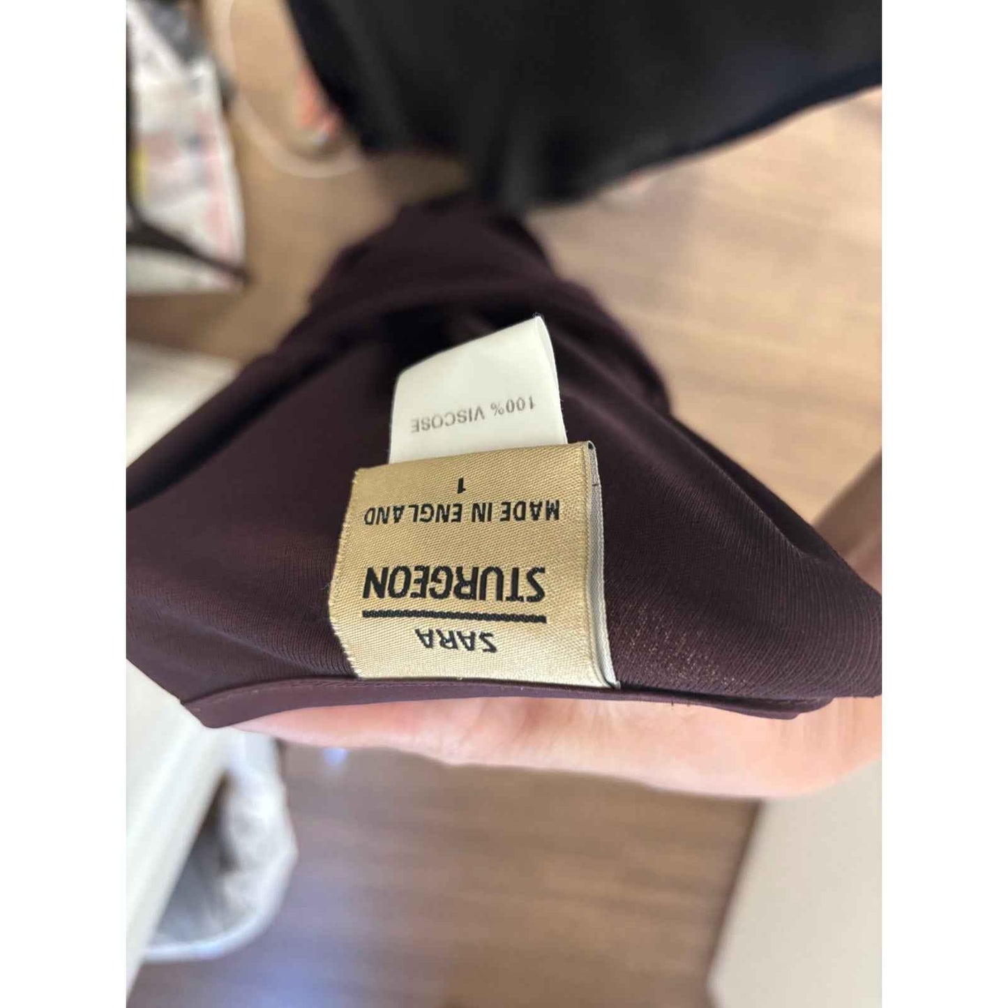 Sara Sturgeon Burgundy Back Cross Maxi Dress Sz 1