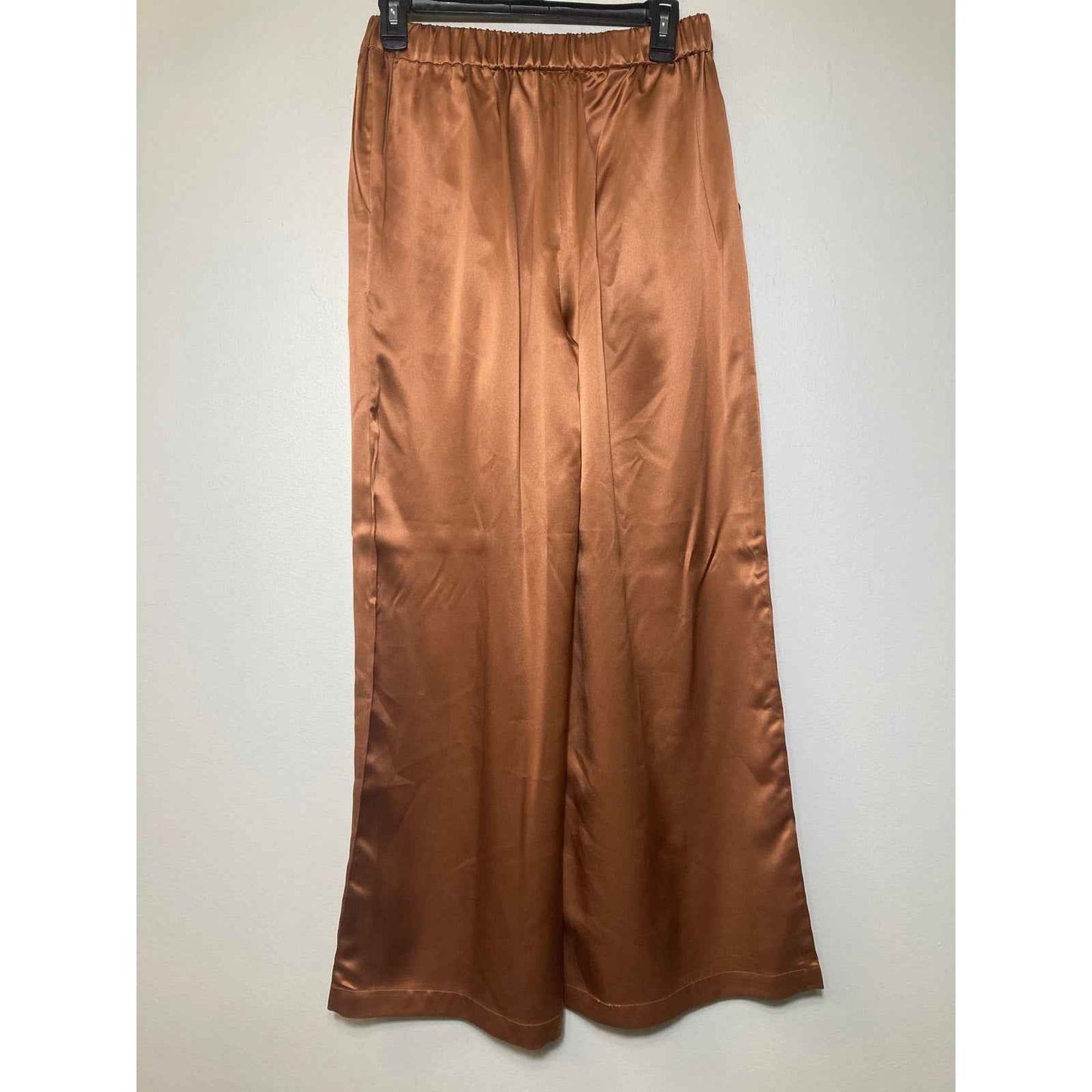 CO Brand Copper Silk Wide Leg Pants Sz M