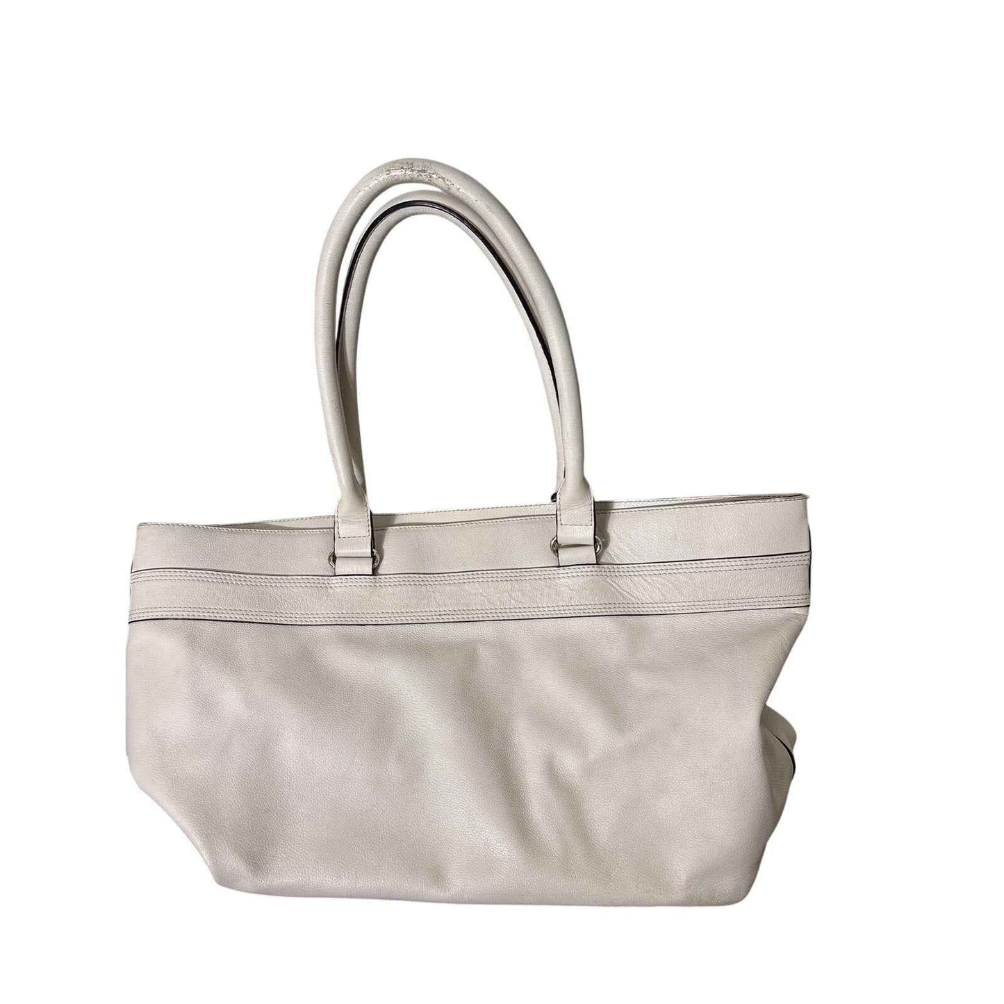 Kate Spade Beige Pebbled Leather Bow Shoulder Bag 20"x11"