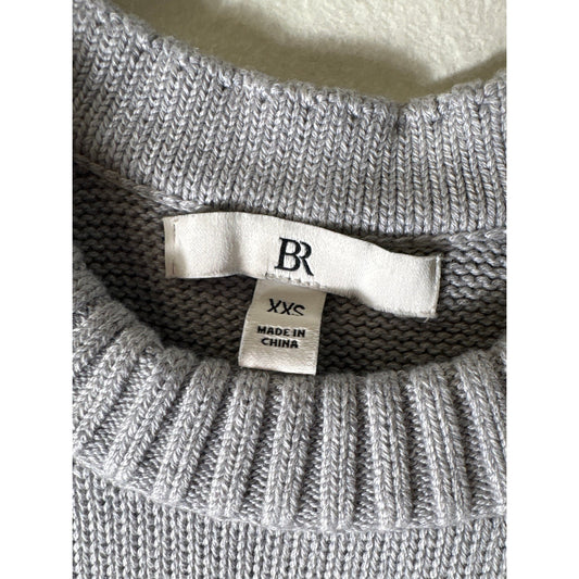 Banana Republic Gray Crewneck Pullover Sweater Sz XXS