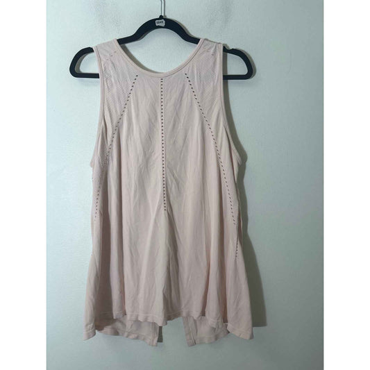 Athleta Blush Pink Sleeveless Split Back Athletic Top Sz L
