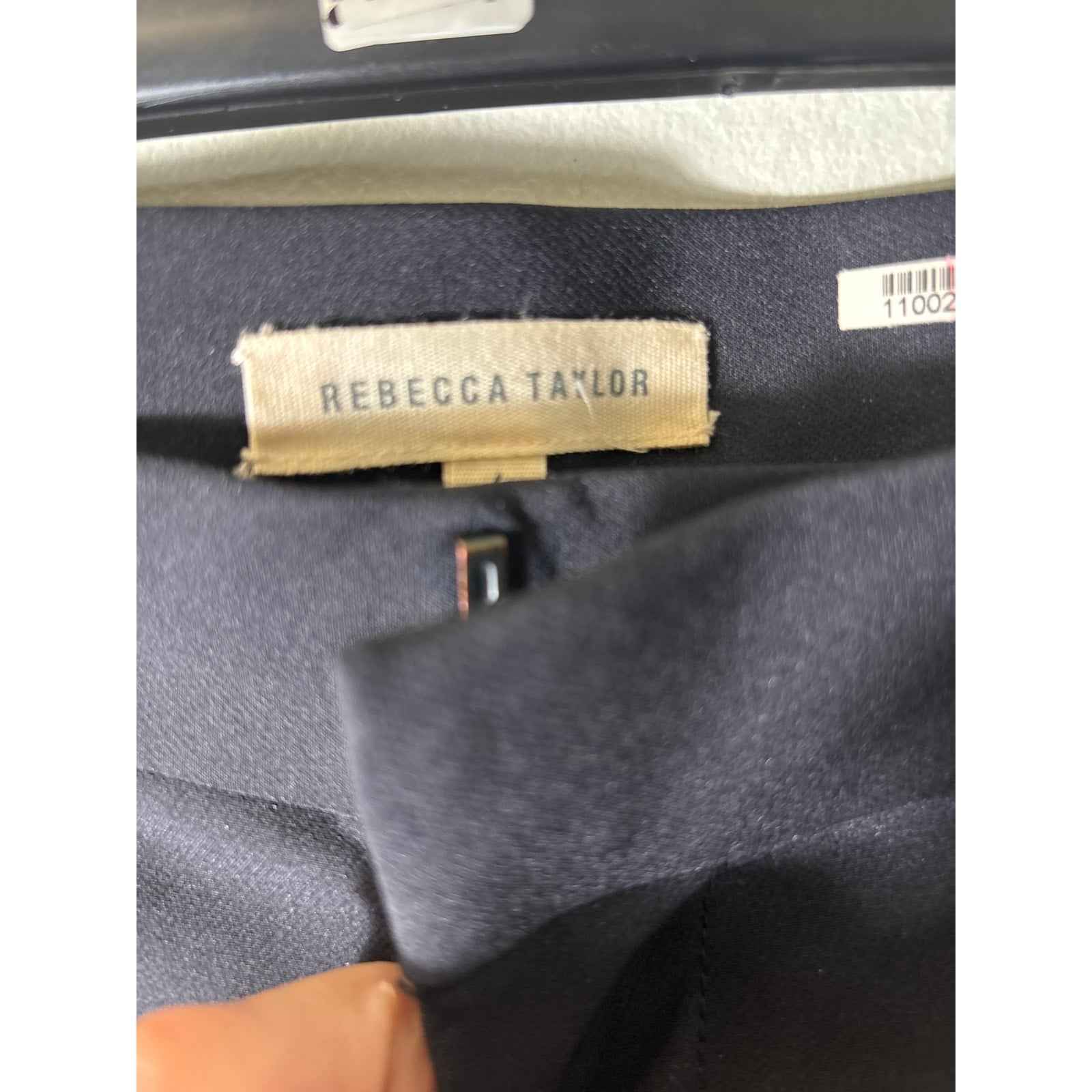 Rebecca Taylor Black with Silver Pocket Zippers Pants Sz 6