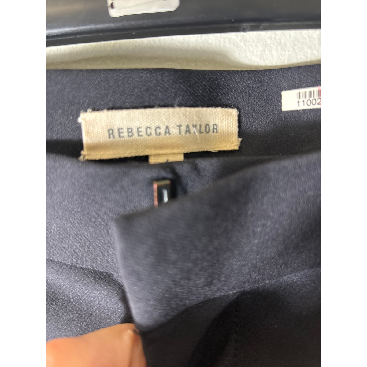 Rebecca Taylor Black with Silver Pocket Zippers Pants Sz 6