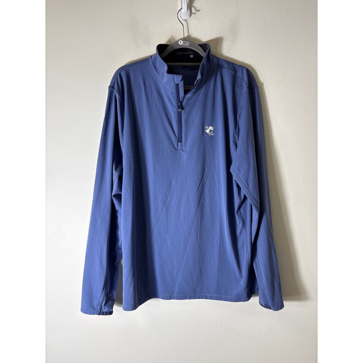 Mens Greyson Heather Blue 1987 1/4 Zip Pullover Sz XL