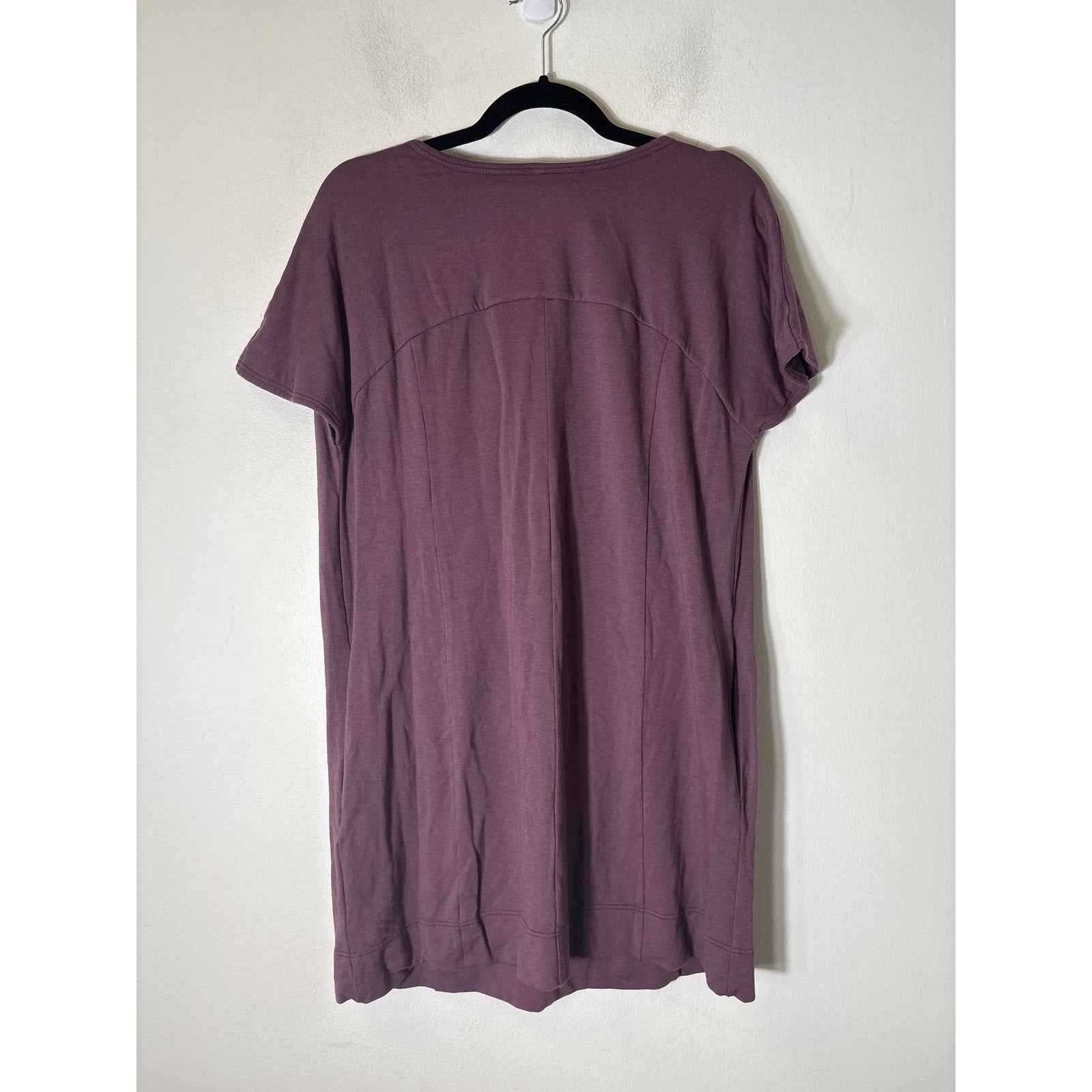 Jean Jones Plumb Cap Sleeve Mini Shift Dress Sz M