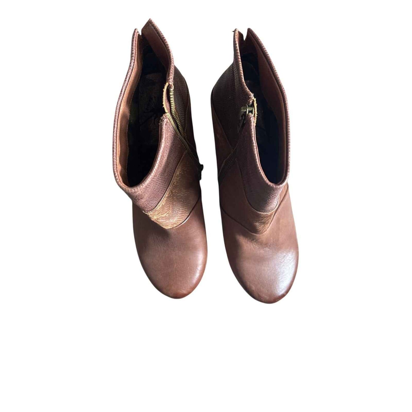 OTBT Brown Dharma Heeled Ankle Booties Sz 8