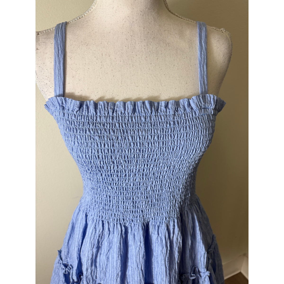 Hill House Light Blue Mini Nap Dress Sz L