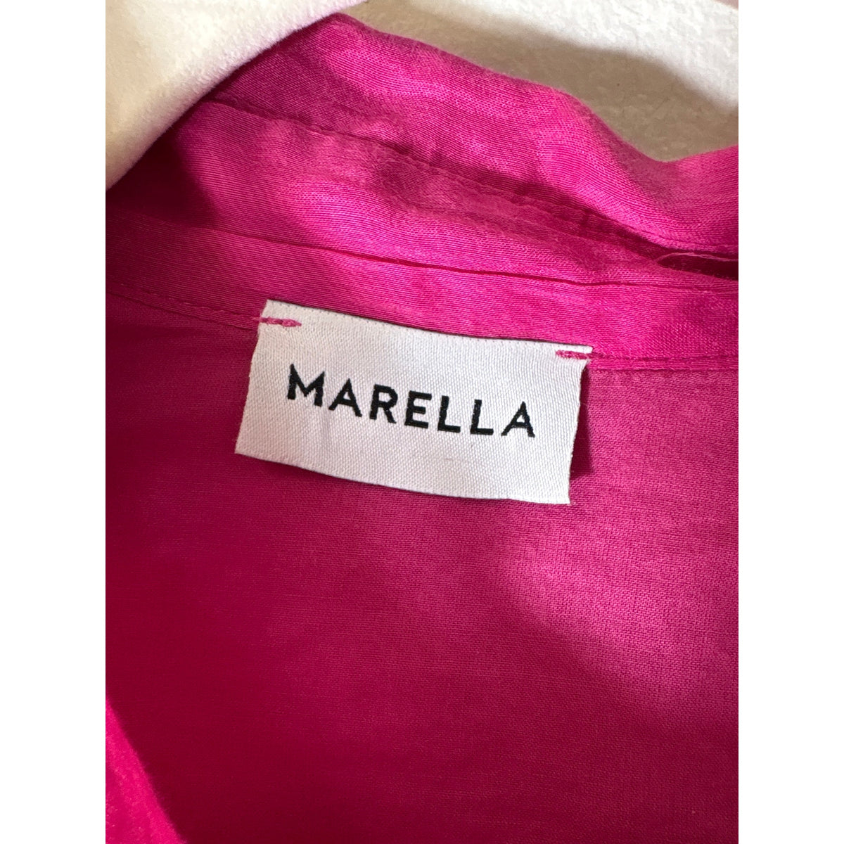 Marella Hot Pink Flutter Sleeve Baby Doll Dress Sz S