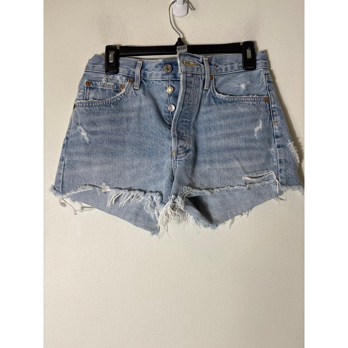 Agolde Parker Button Fly Cutoff Denim Shorts Sz 25