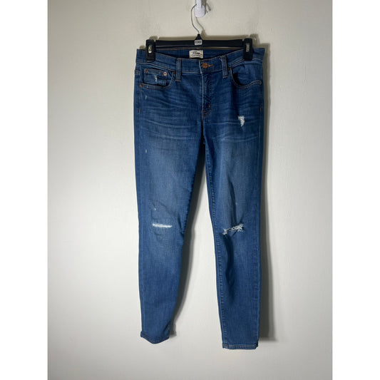 J. Crew Toothpick Skinny Distressed blue Jeans Sz 27