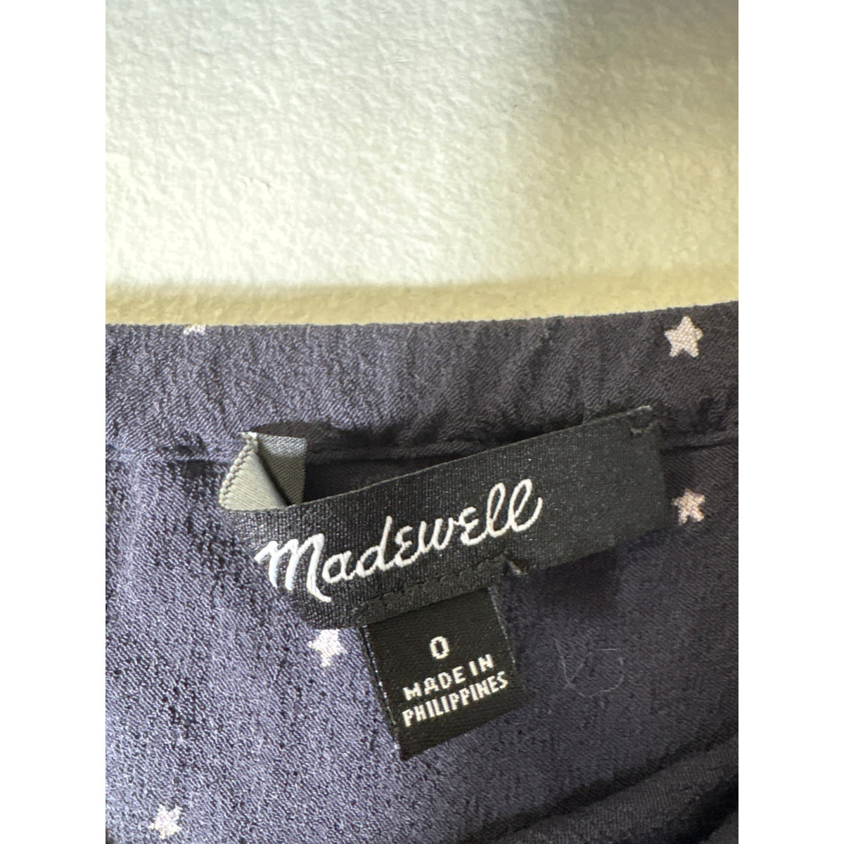 Madewell Navy and White Stars Mini Skirt Sz 0