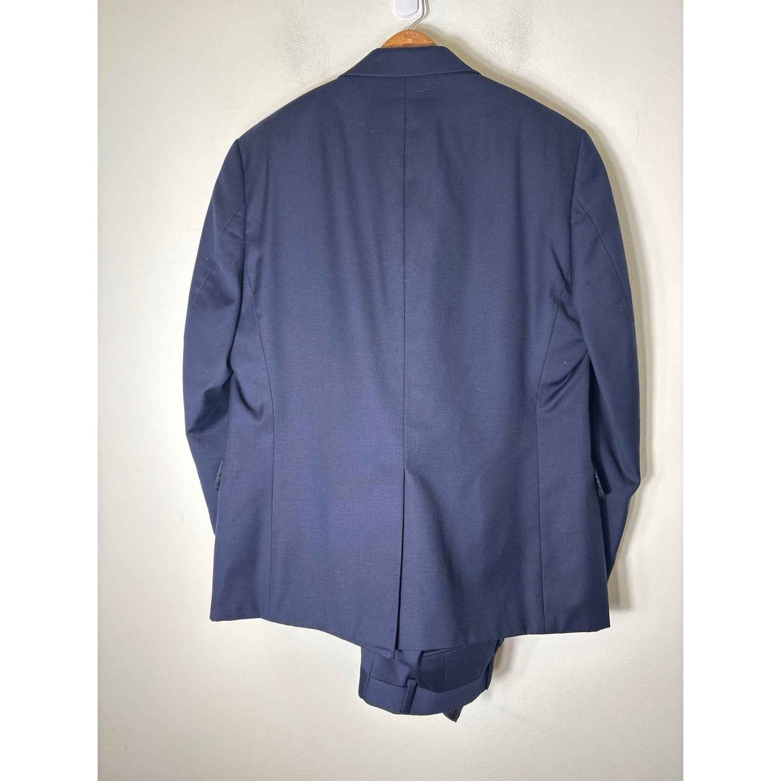 Mens Ralph Lauren Navy Blue Dress Suit: Jacket Sz 40S, 32x32