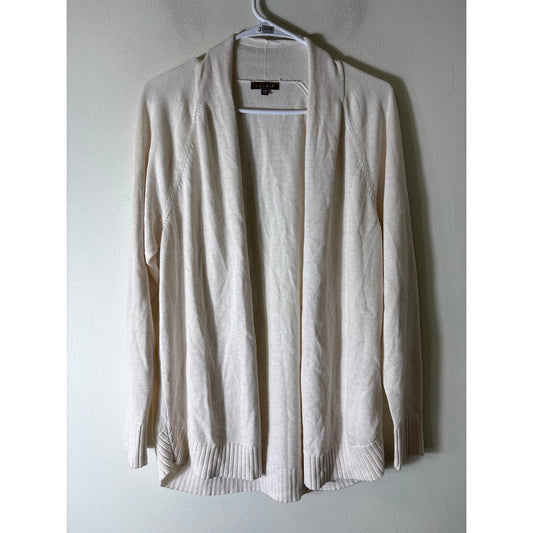 Lilla P Off White Long Sleeve Knit Cardigan Sz S