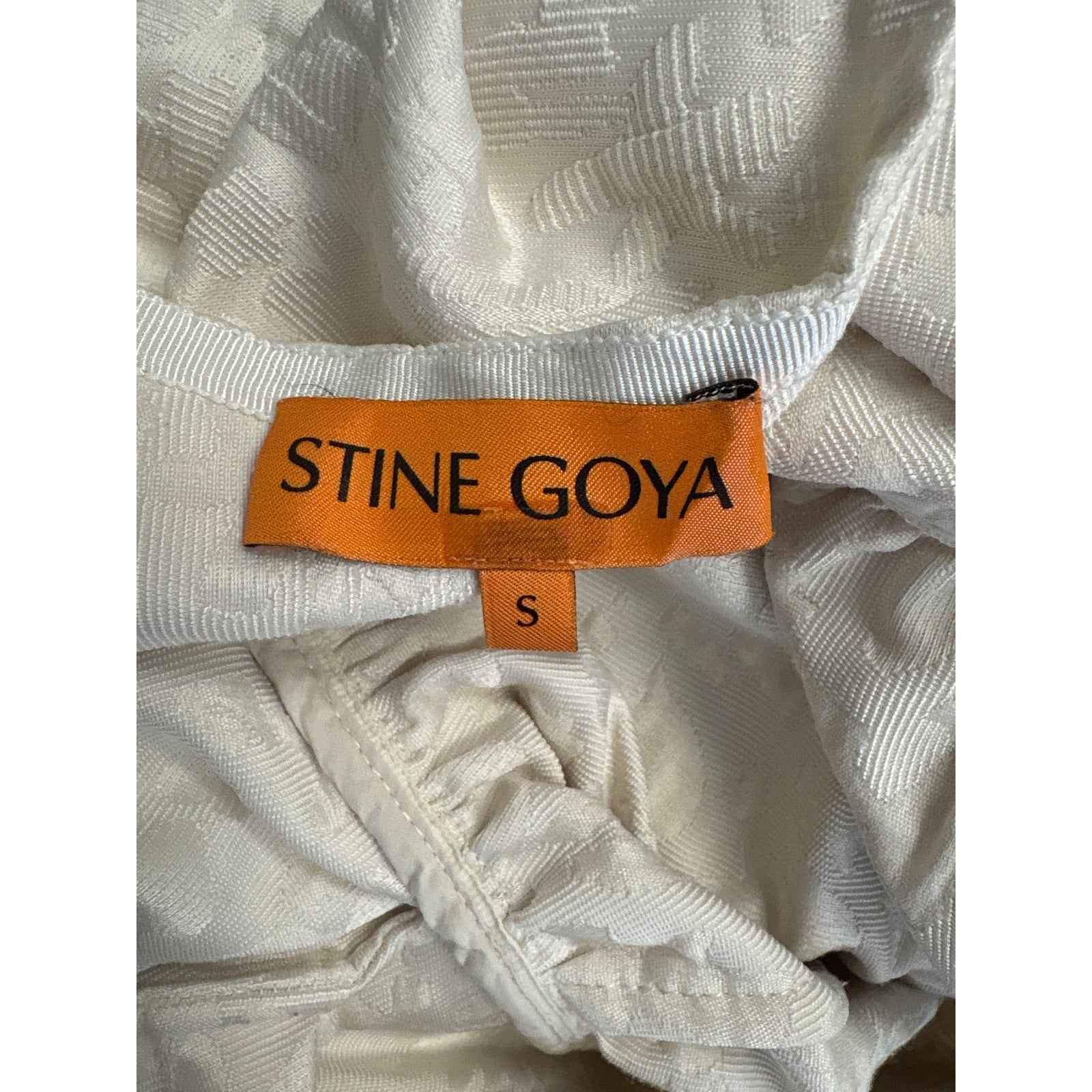 Stine Goya Ivory Puff Sleeve Top and Pants Set Sz S