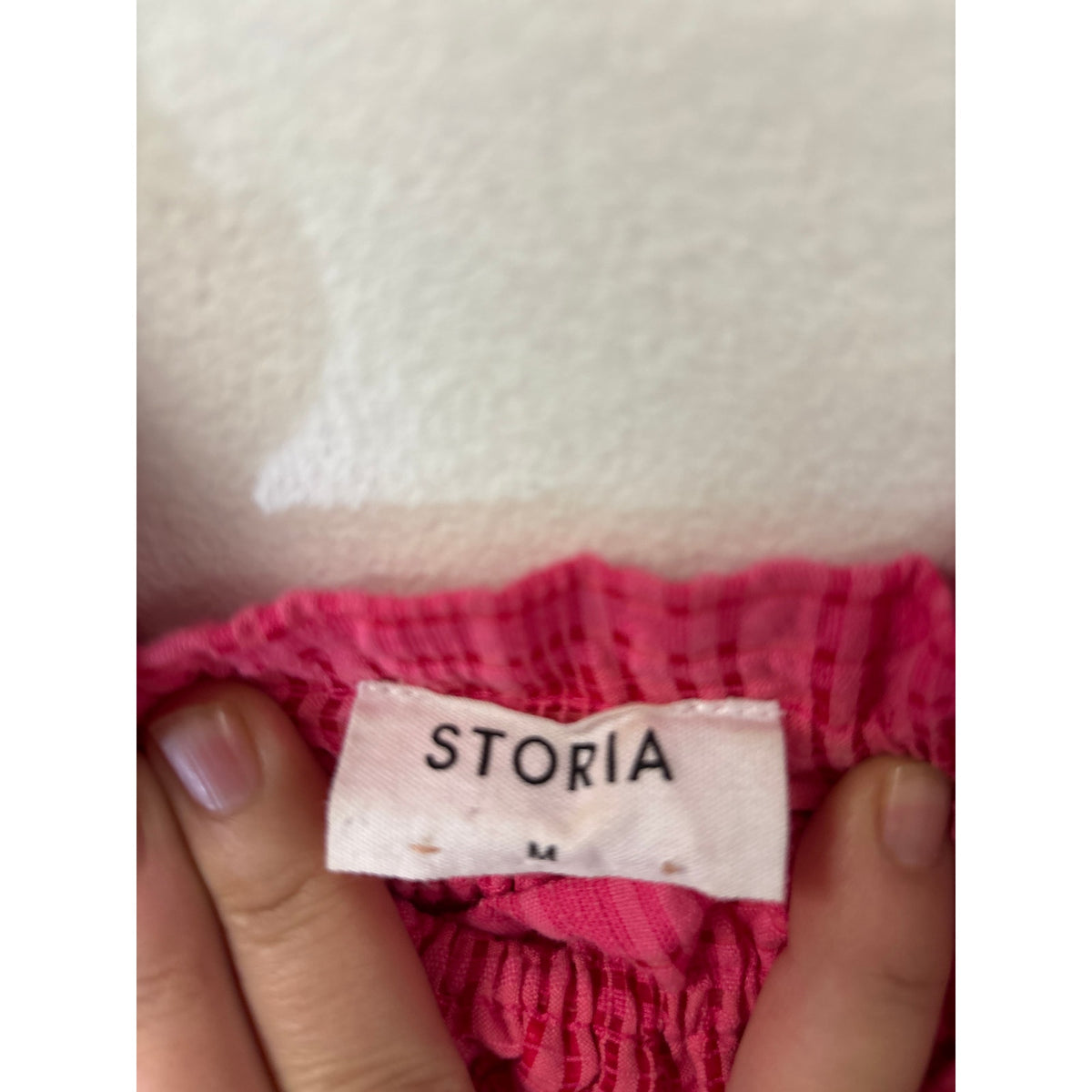 Storia Hot Pink Mesh Off the Shoulder Crop Top Sz M
