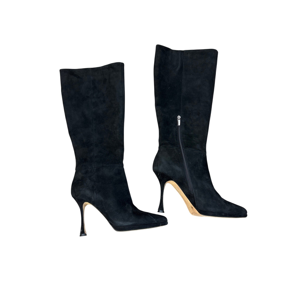 Vince Camuto Black High Suede Heel Boot Sz 9