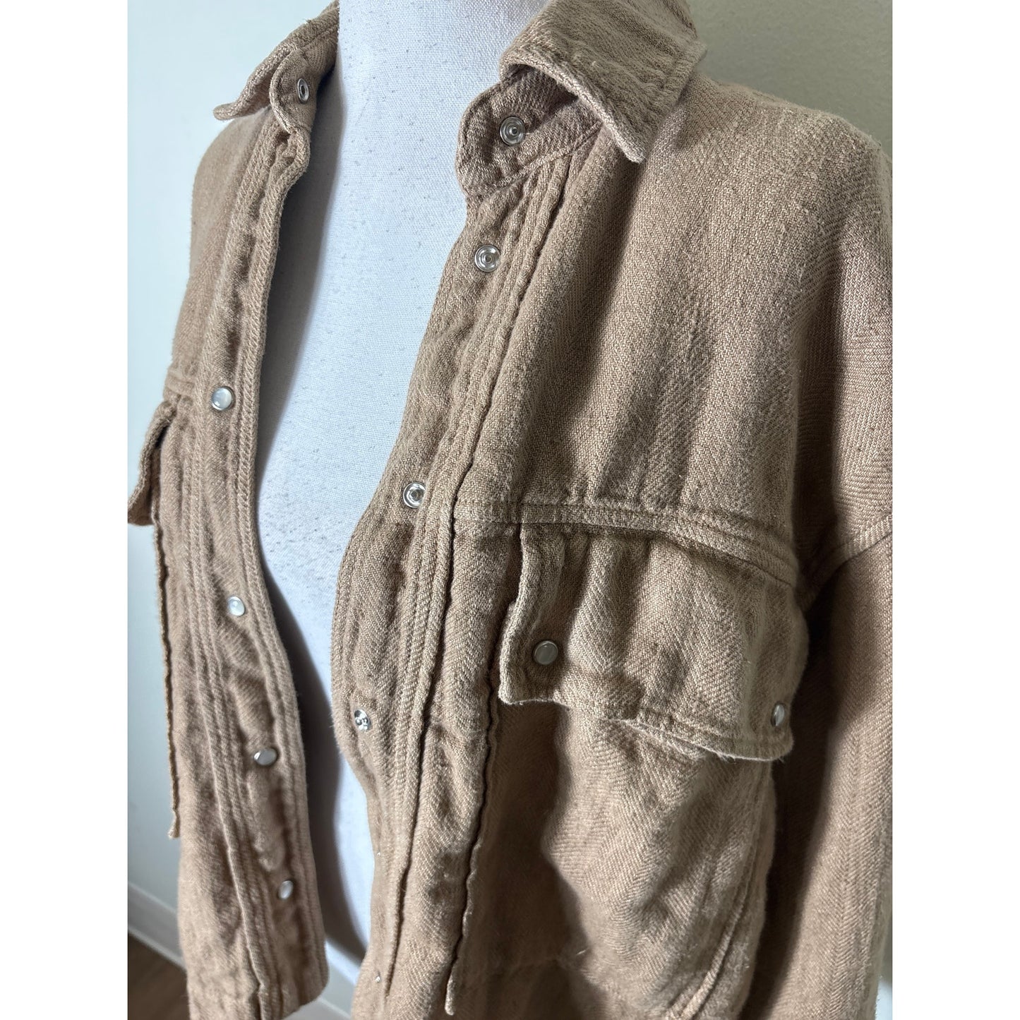 Soniavilla Light Brown Long Sleeve Linen Jacket Sz 40