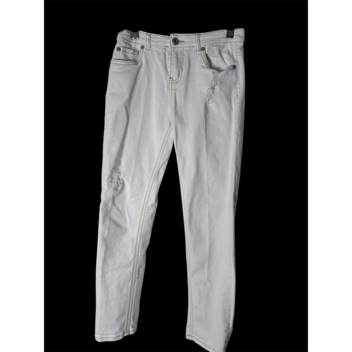 Lucky Brand Dylan Boyfriend White Denim Girls Sz 12