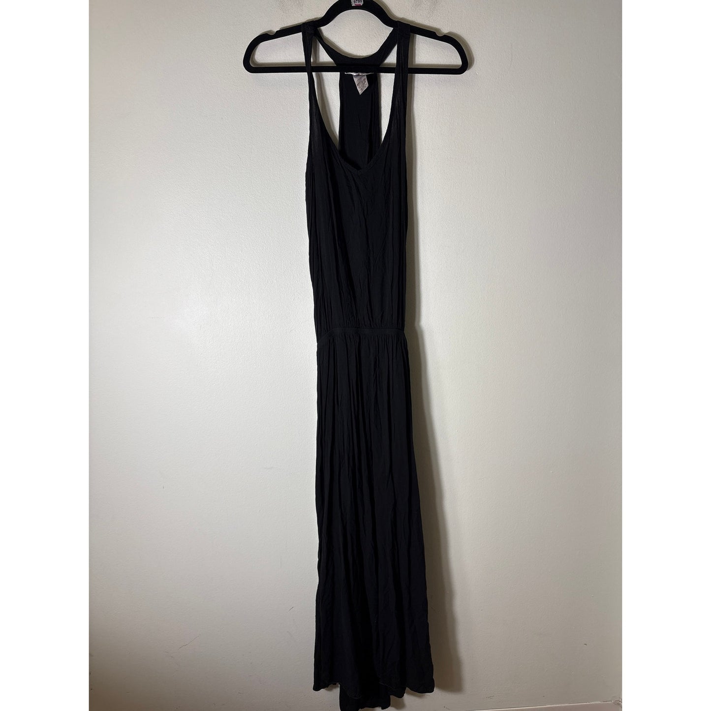 Hard Tail Black Backless Rayon Maxi Dress Sz L