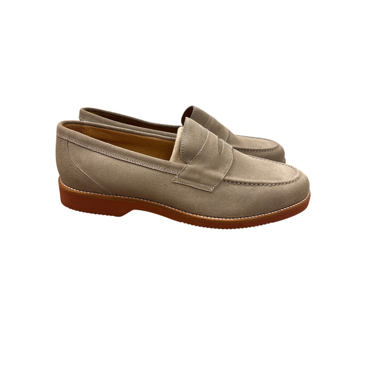 NWOB Peter Millar Light Tan Suede Penny Loafers Sz 12