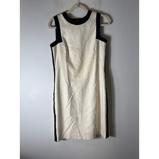 Ralph Lauren Cream With Black Trim Dress Sz 6