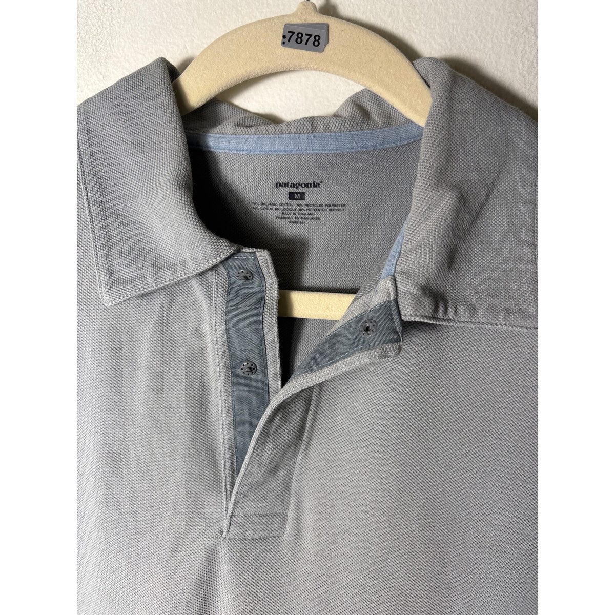 Mens Patagonia Gray Snap Polo sz M