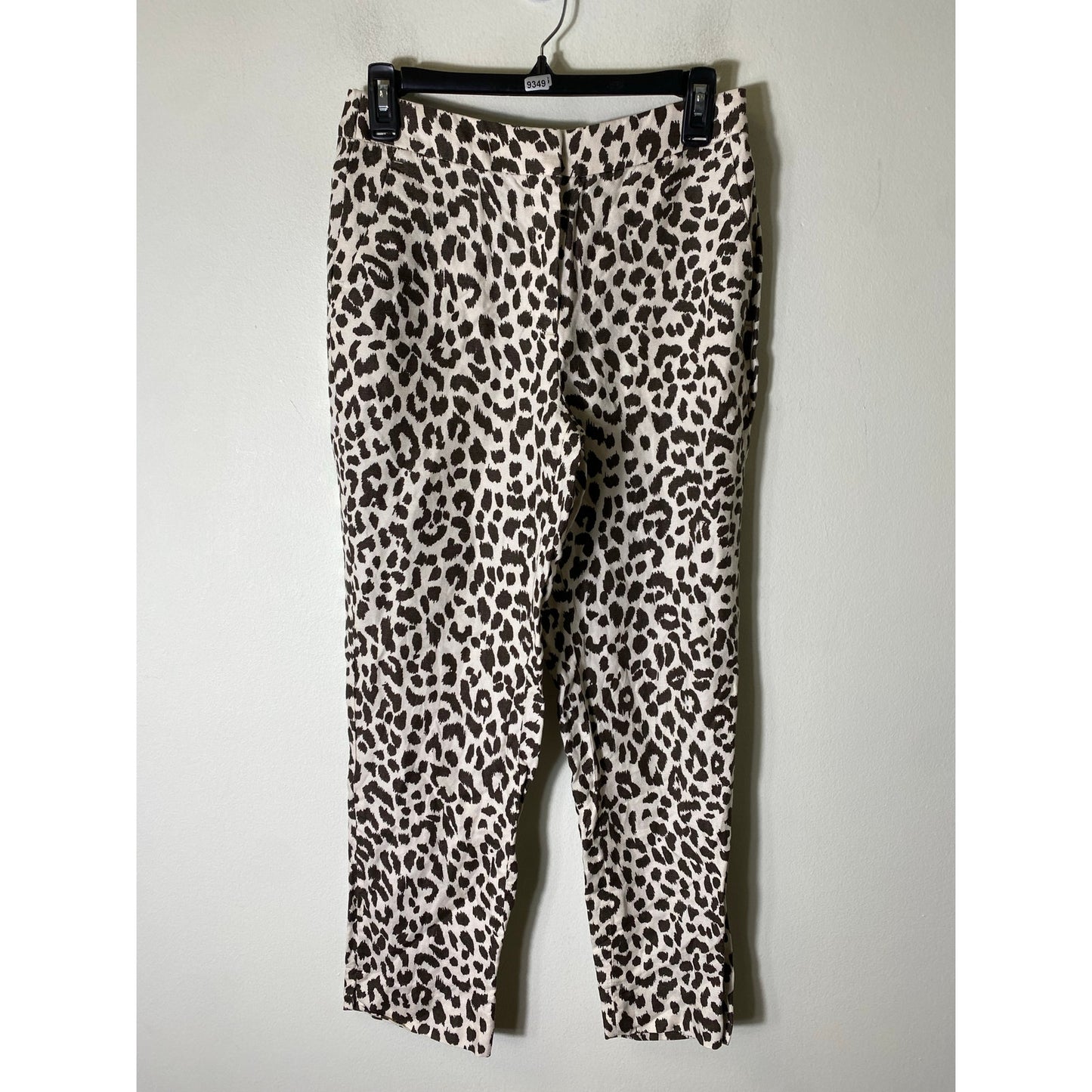 J. Crew Brown Animal Print Linen Blend Pants Sz 4T