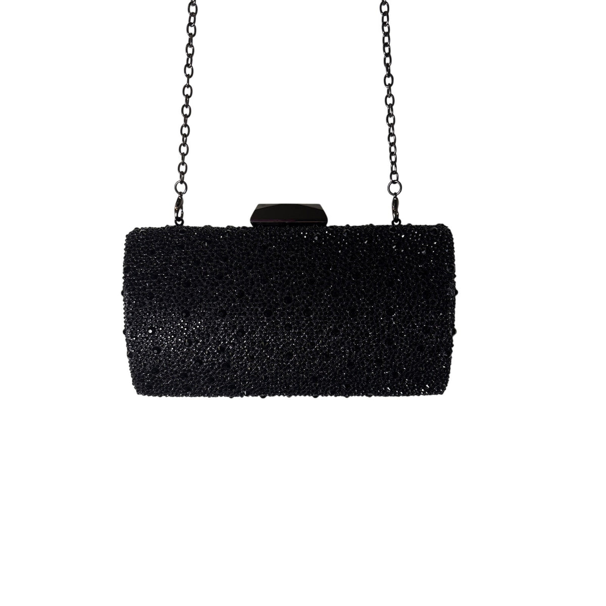 Jewel Black Beaded Cocktail Purse Sz 7.5"x4.5"