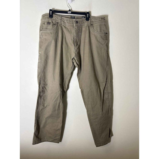 Men's Kuhl Gray Green Cotton Flat Front Utility Pants Sz 40x32
