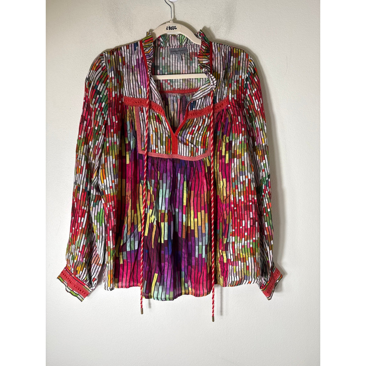 Conditions Apply Multicolor Long Sleeve Boho Tunic Sz S