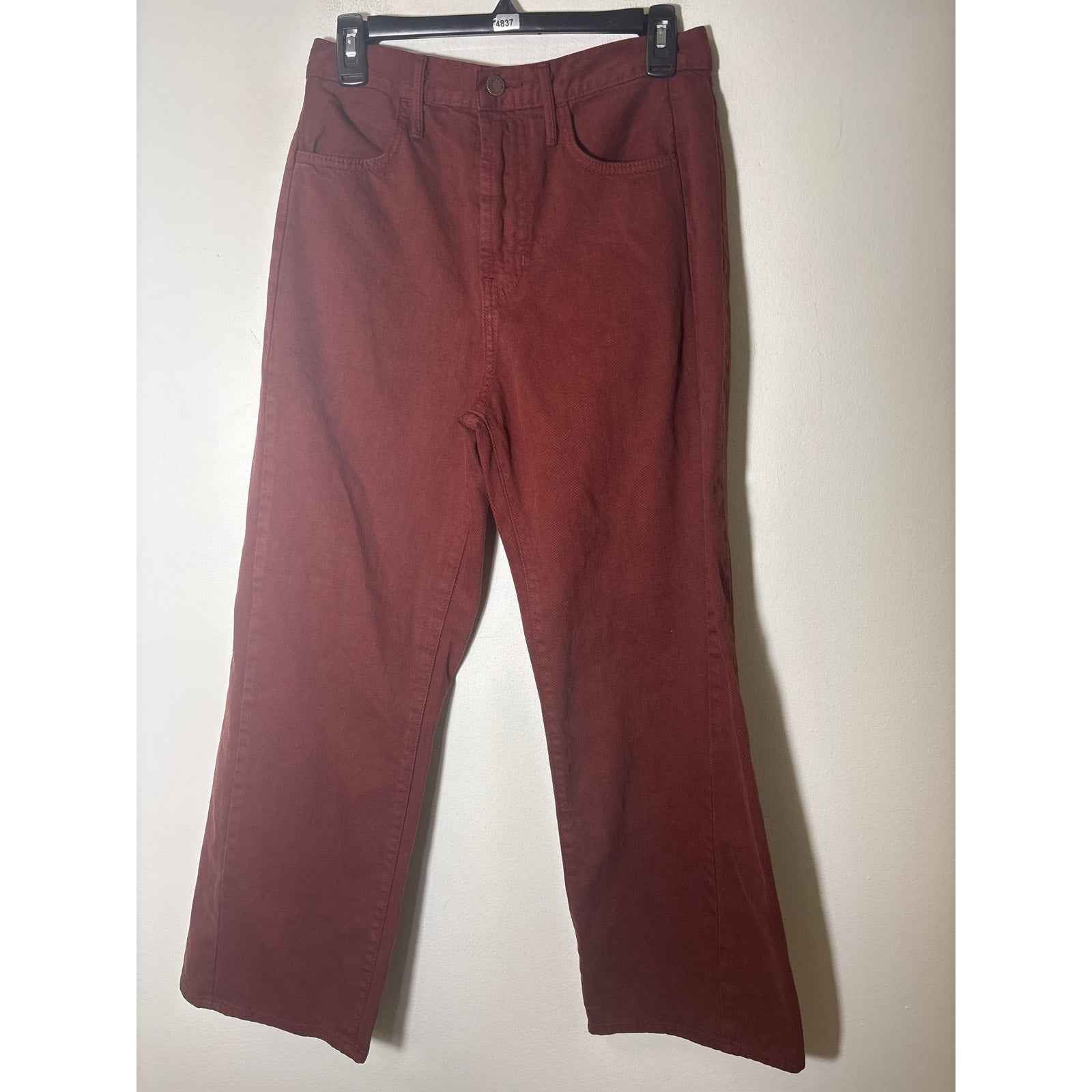 Just Black Rust Colored High Rise Wide Leg Jean Sz 27