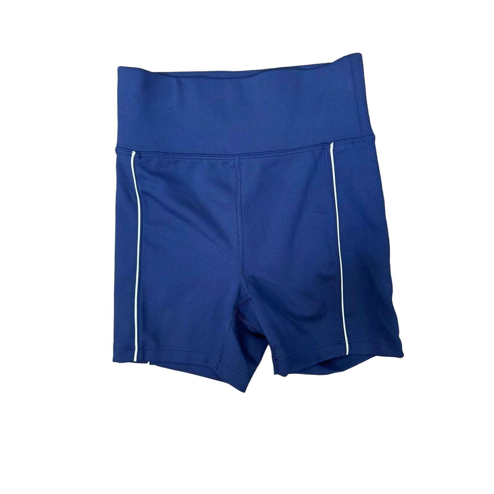 NWOT Ivy Collective Navy Blue and White Exercise Short Sz 2