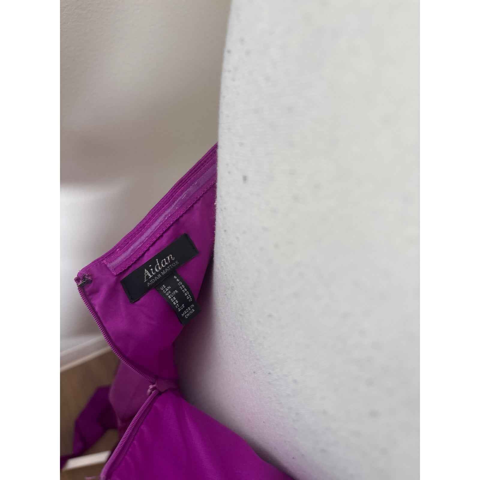 Aidan by Aidan Mattox Fushia Backless Jumpsuit Sz 6