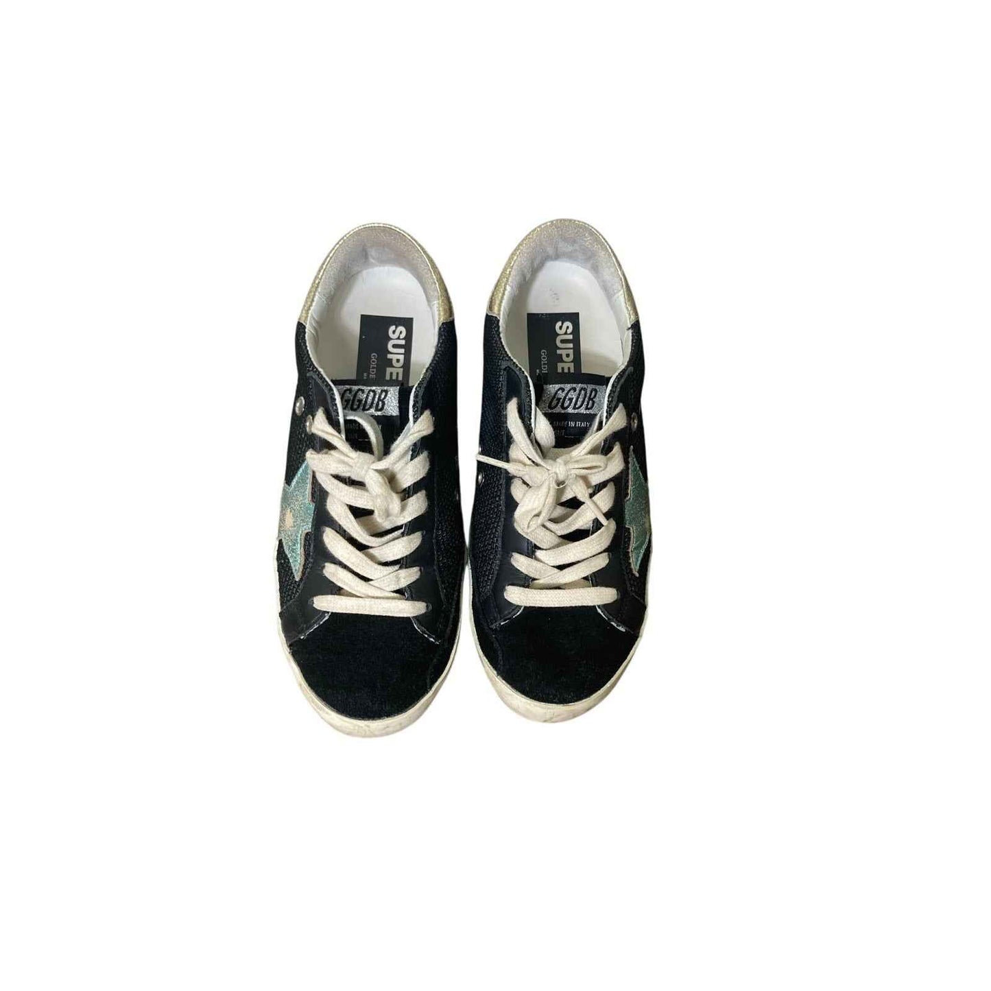 Golden Goose Black w Gold Heel and Star Sz 35