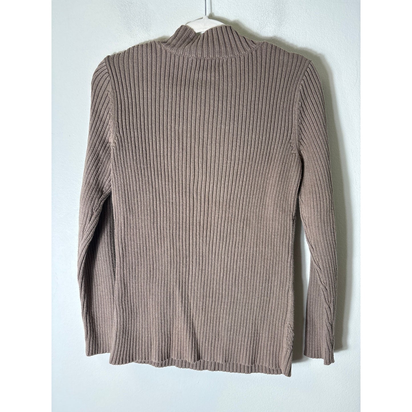 Liz Claiborne Brown Cable Knit Pullover Sweater Sz M