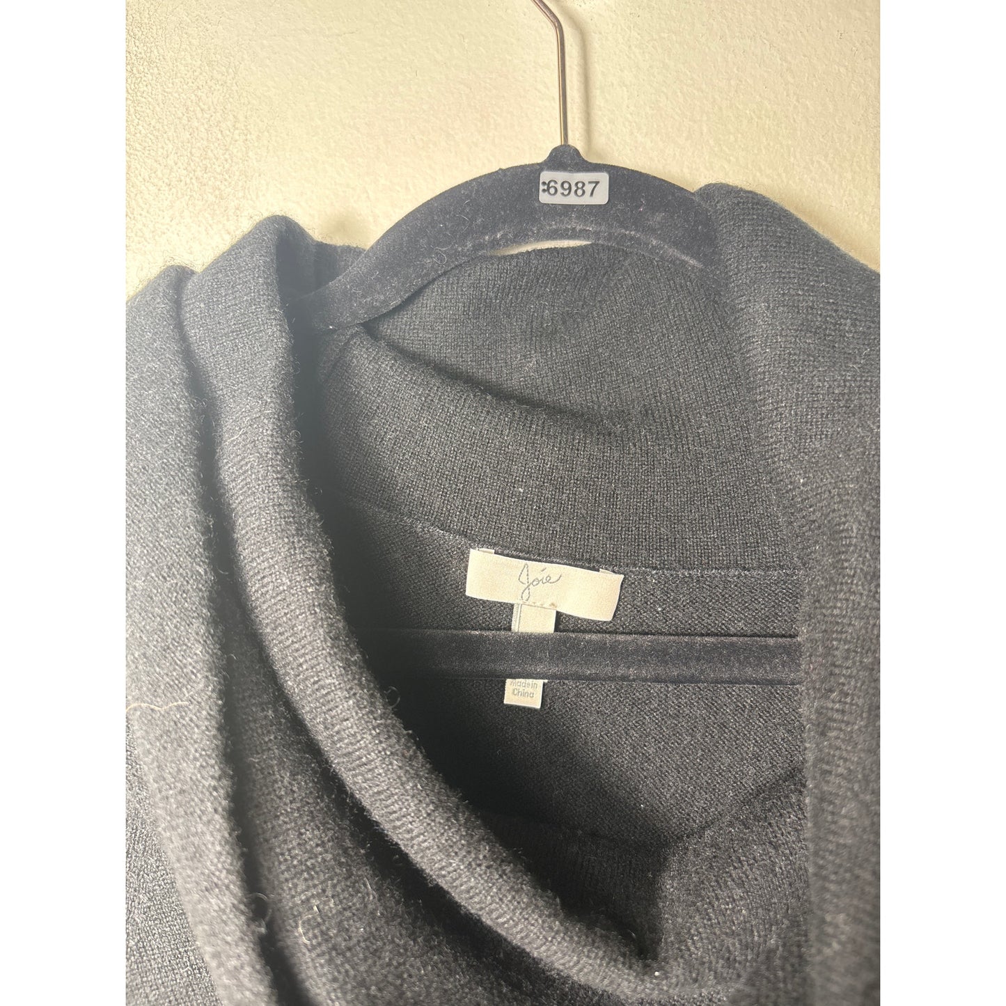 Joie Black Poncho Style Sweater Sz M