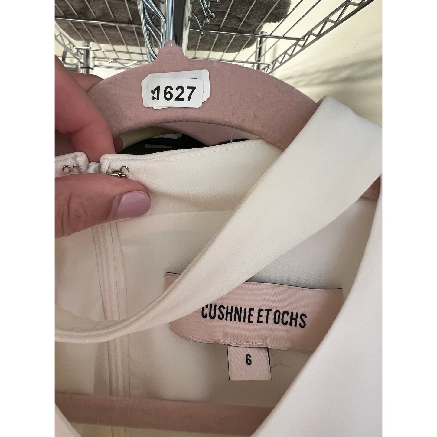 Cushnie Et Ochs Cream Sleeveless Choker Cutout Top sz 6