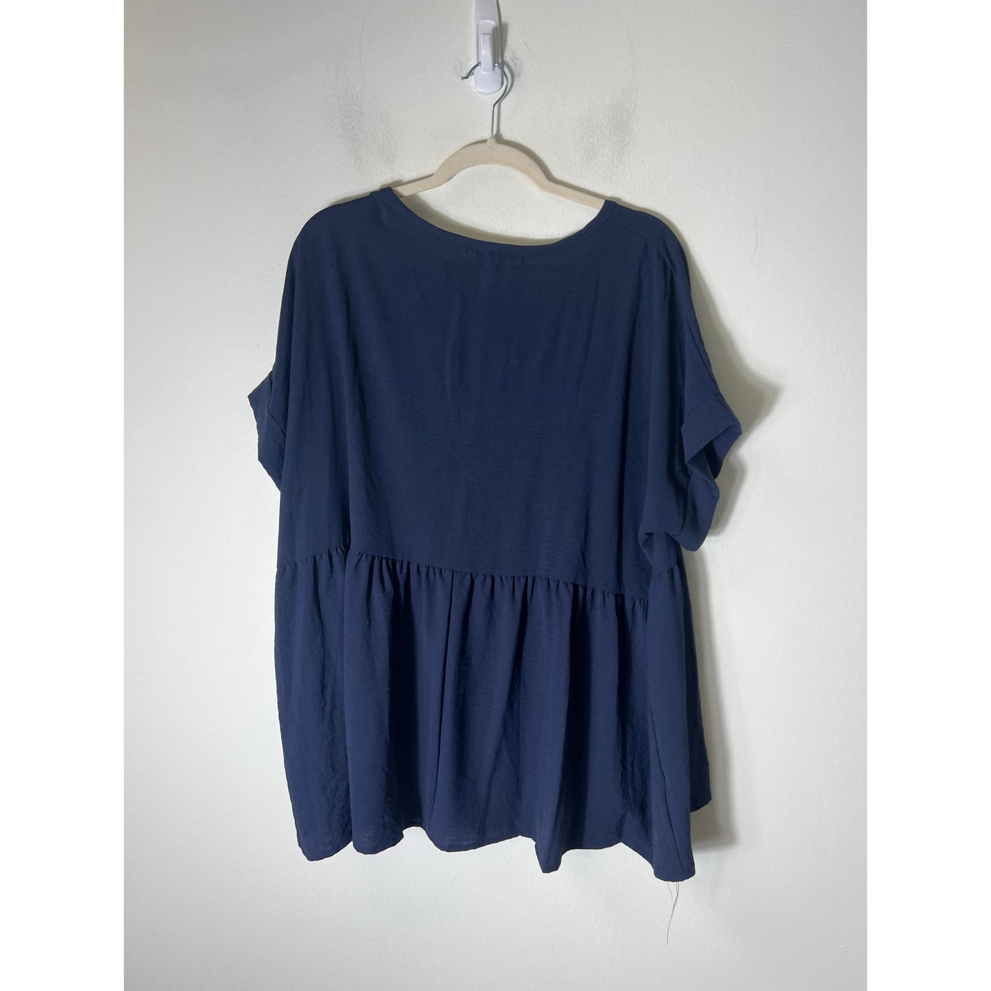 Chicsoul Navy Short Sleeve baby Doll Shirt Sz XL