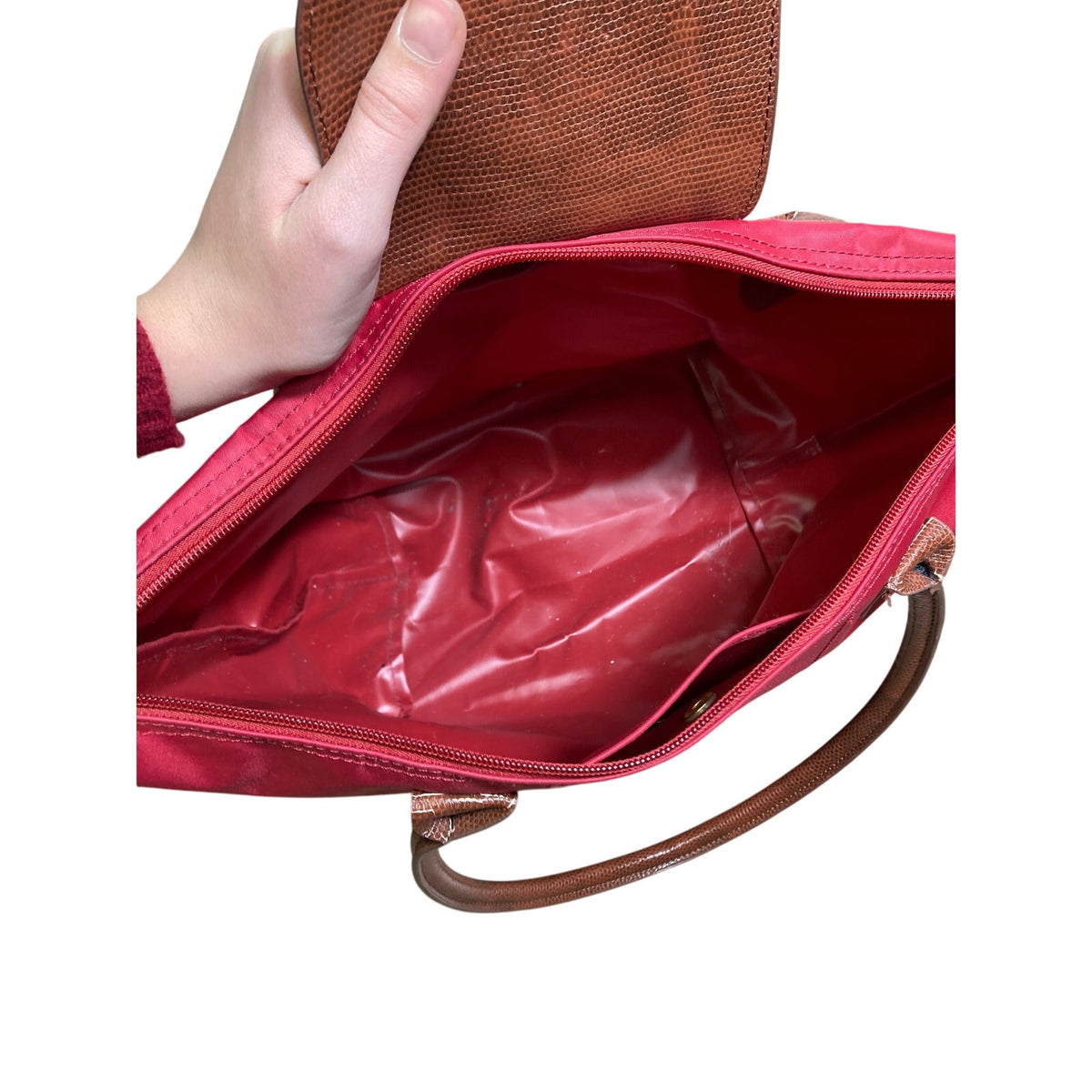 Roberto Coin Red Nylon Tote Bag