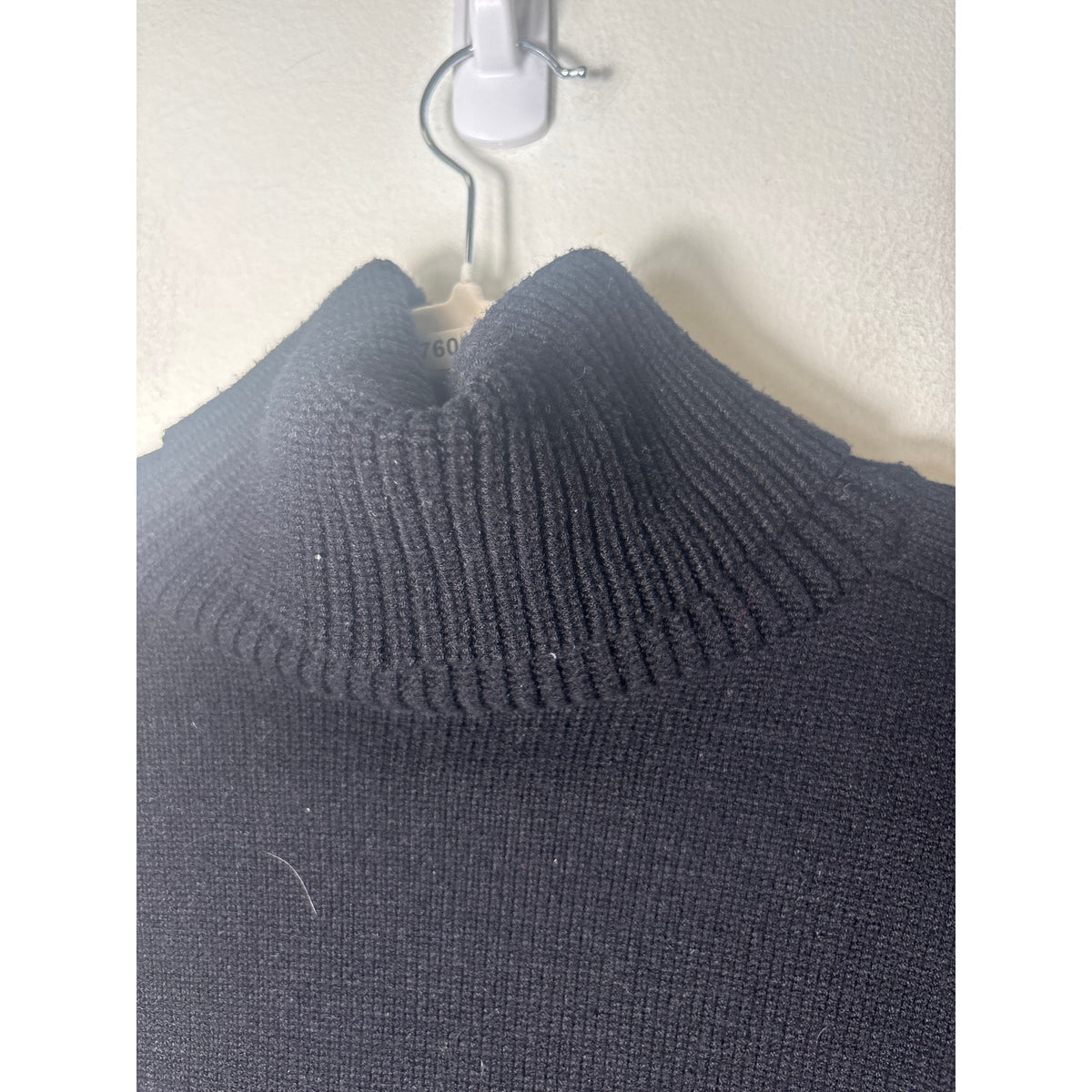 Zara Black Long Sleeve Cropped Knit Mock Neck Sweater Sz L